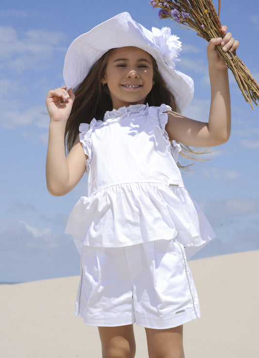 Short Sarja Alfaiataria Pregas Cristal Short Sarja Alfaiataria Pregas Cristal