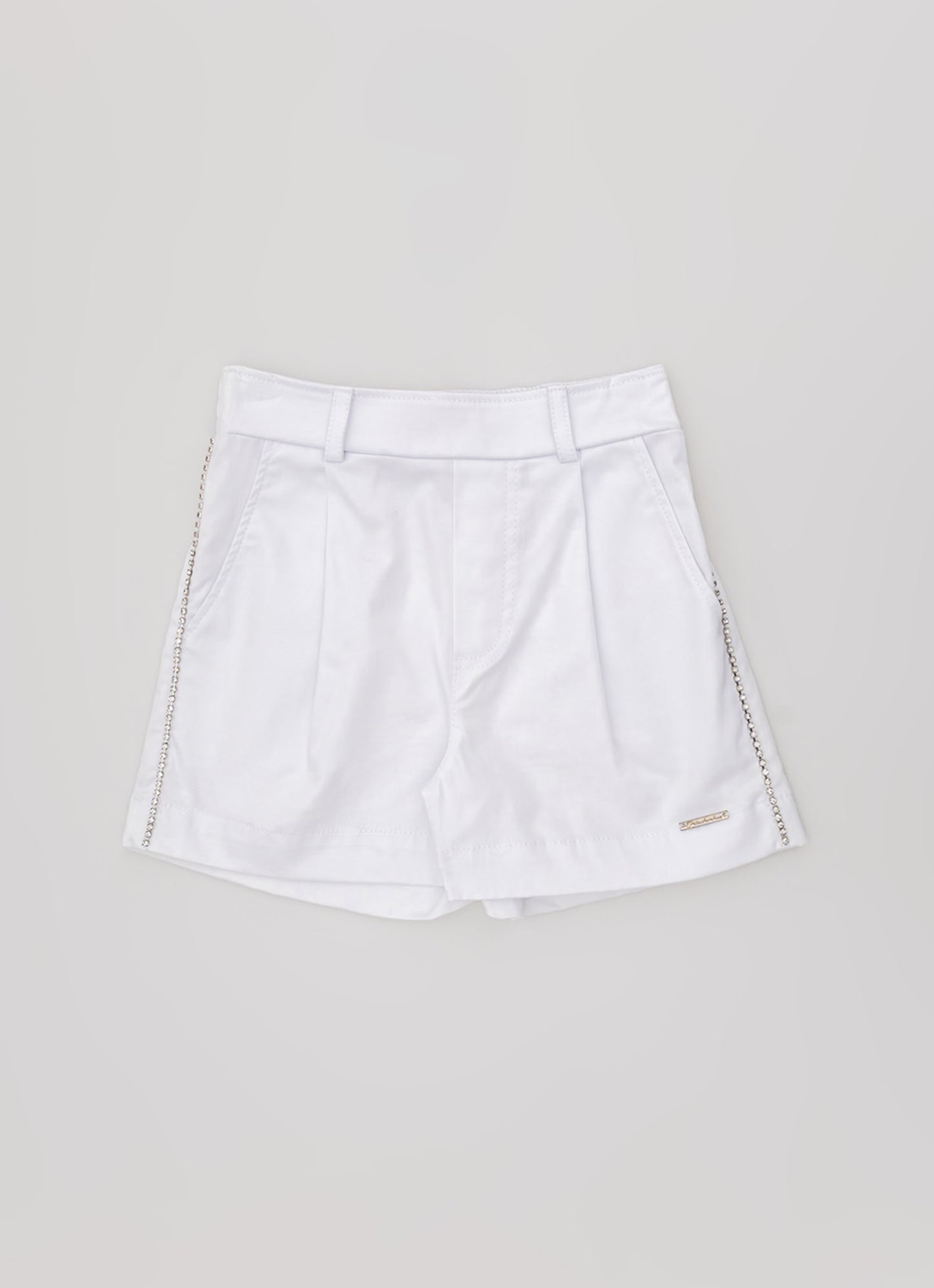 Short Sarja Alfaiataria Pregas Cristal