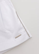 Short Sarja Alfaiataria Pregas Cristal