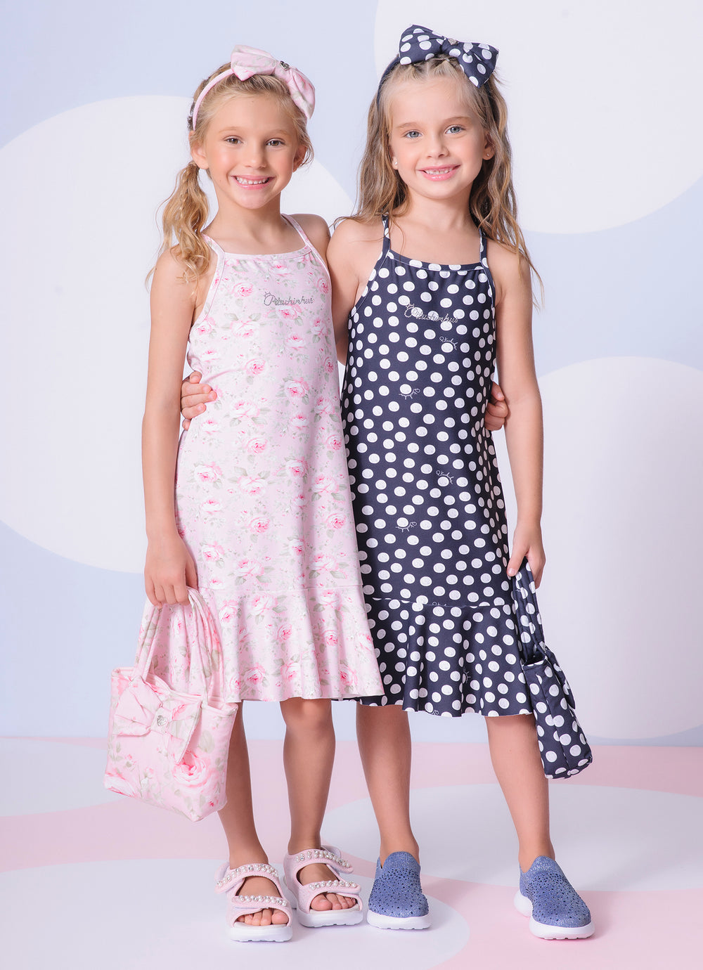 Vestido Alça Light Babado Estampado Pituchinhus