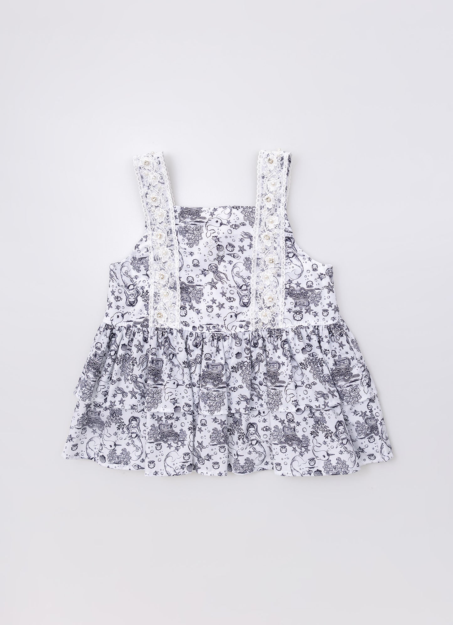 Blusa Algodão Alça Bordados