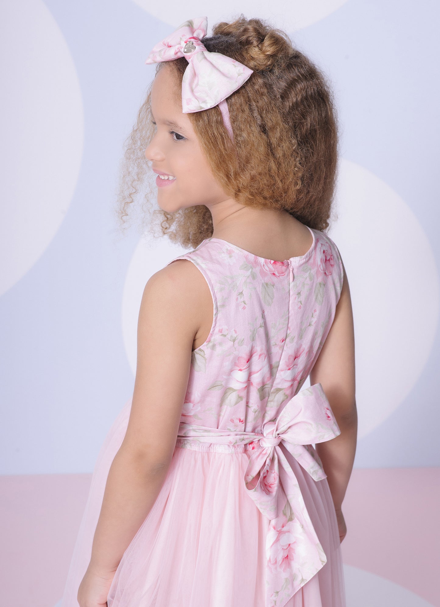 Vestido Algodão Saia Tule