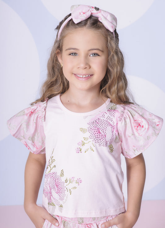 Blusa Cotton Floral Cristal Blusa Cotton Floral Cristal