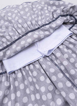 Saia Short Midi Estampada Poá com Cinto