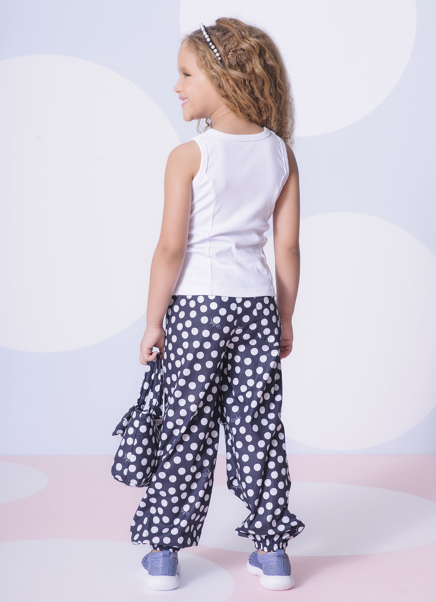 Calça Jogging Algodão com Pregas