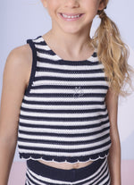 Blusa Cropped Tricot Listrada Ponto Rendido