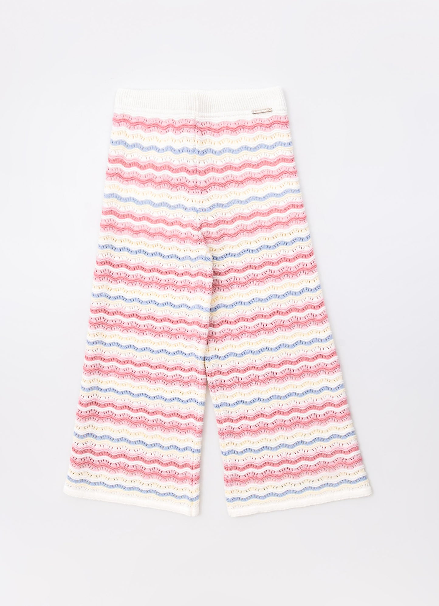 Calça Pantacourt Tricot Texturas Multicolor