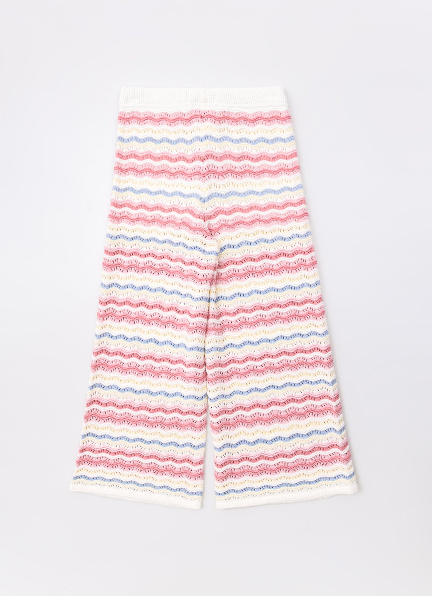 Calça Pantacourt Tricot Texturas Multicolor