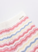 Calça Pantacourt Tricot Texturas Multicolor