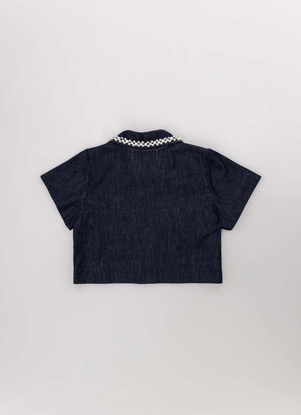 Casaqueto Jeans Fino Bordado Gola