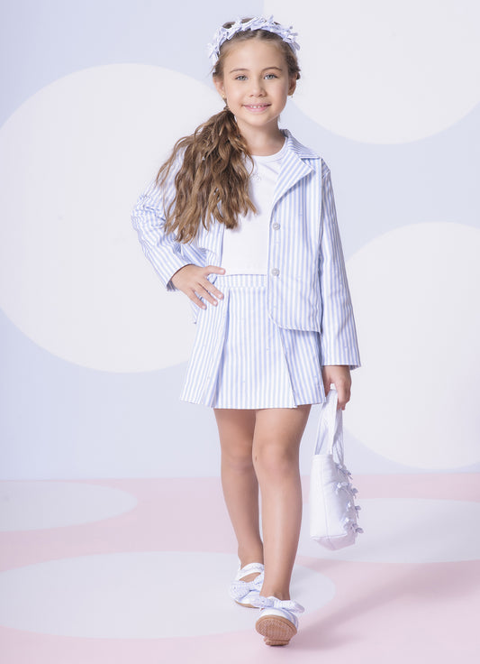 Saia Short Sarja Listrada Pregas Saia Short Sarja Listrada Pregas