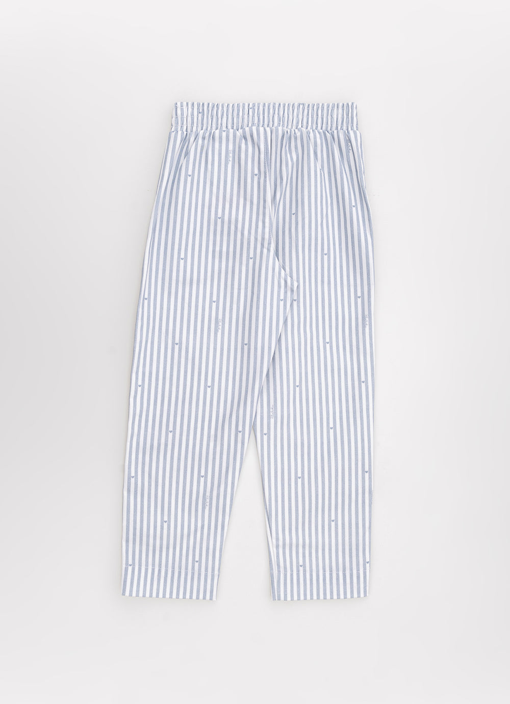 Calça Sarja Alfaiataria Listrada Mini Corações