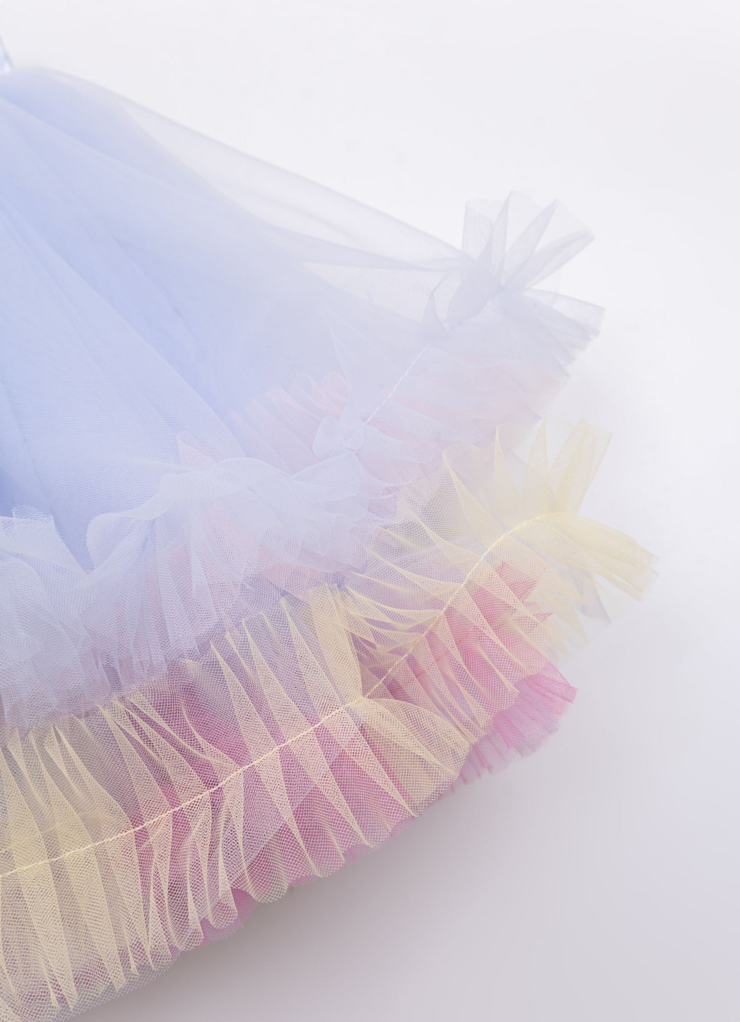 Saia Short Tule Babado Frufru Multicolor