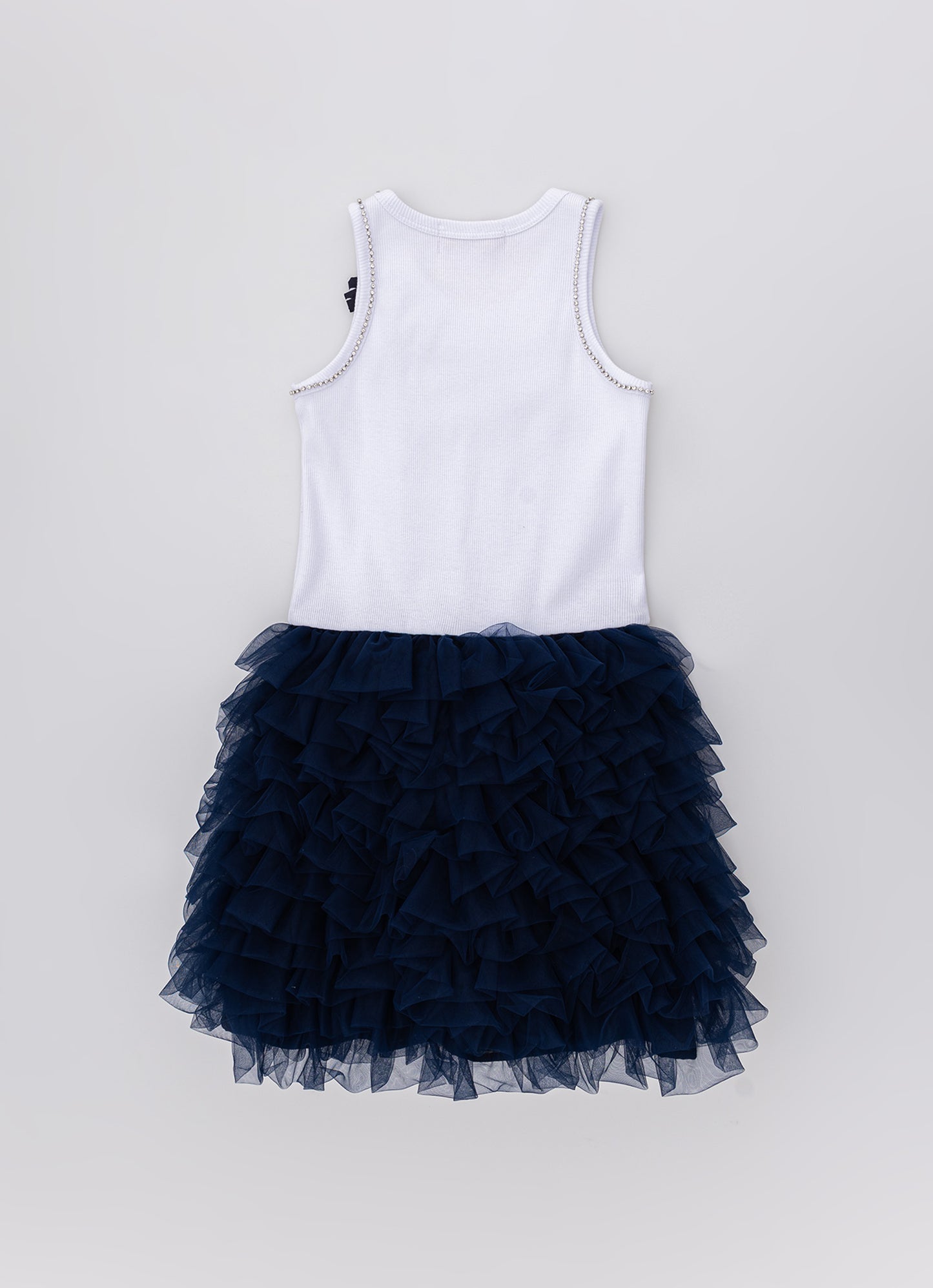Vestido Ribana Saia Babados Tule