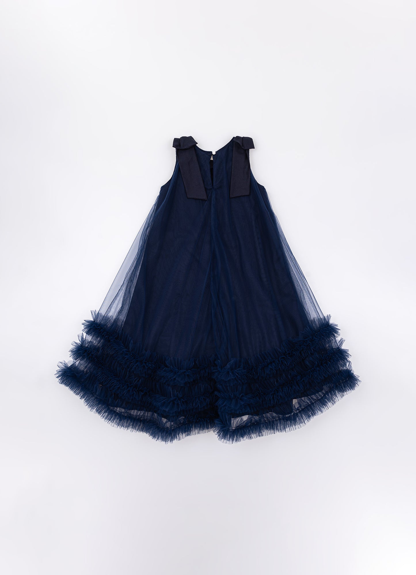 Vestido Festa Tule Maxi Laços