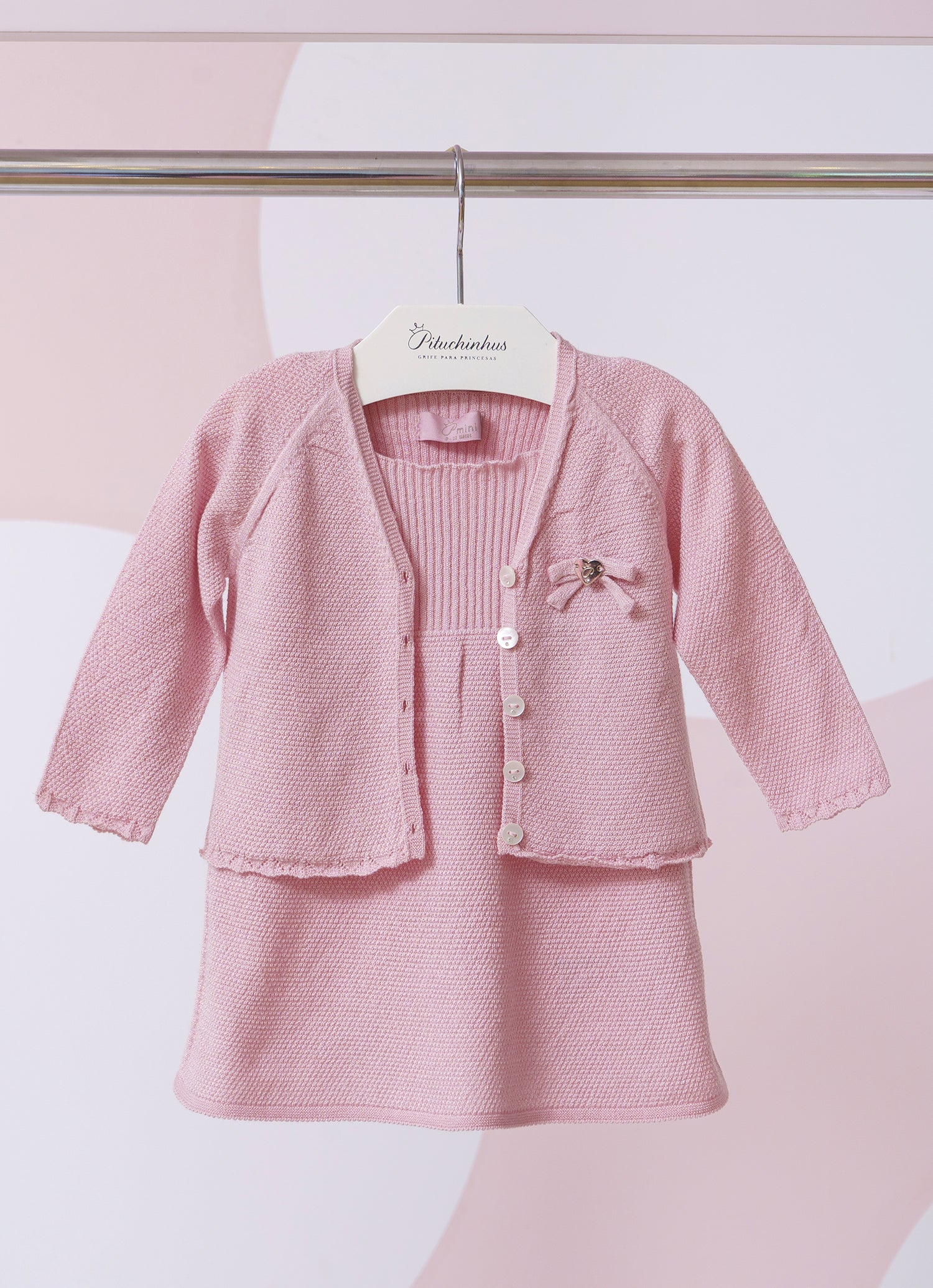 Vestido Tricot Lacinho Sem Costura