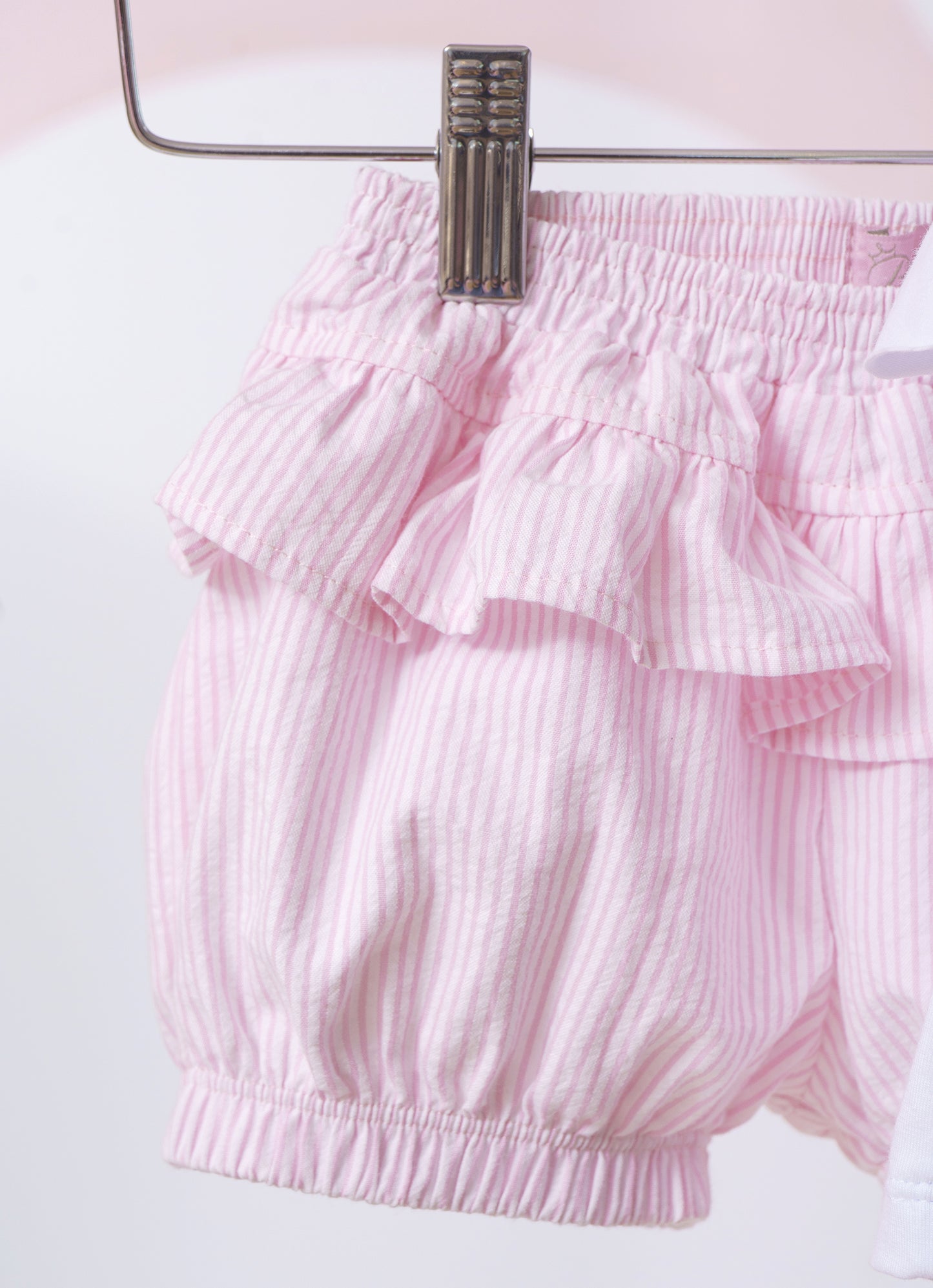 Conjunto Blusa Cotton e Short Listrado