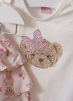 Conjunto Body Cotton e Short Babados