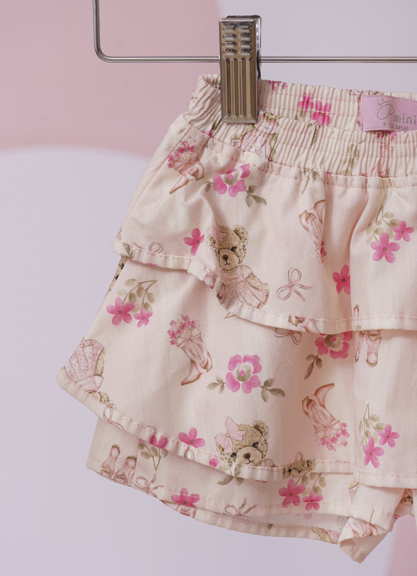 Conjunto Body Cotton e Short Babados