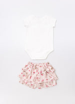 Conjunto Body Cotton e Short Babados