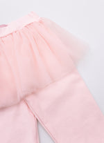 Conjunto Blusa Cotton Cristais e Legging Saia Tule