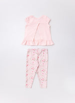 Conjunto Blusa Cotton Flor e Legging Light