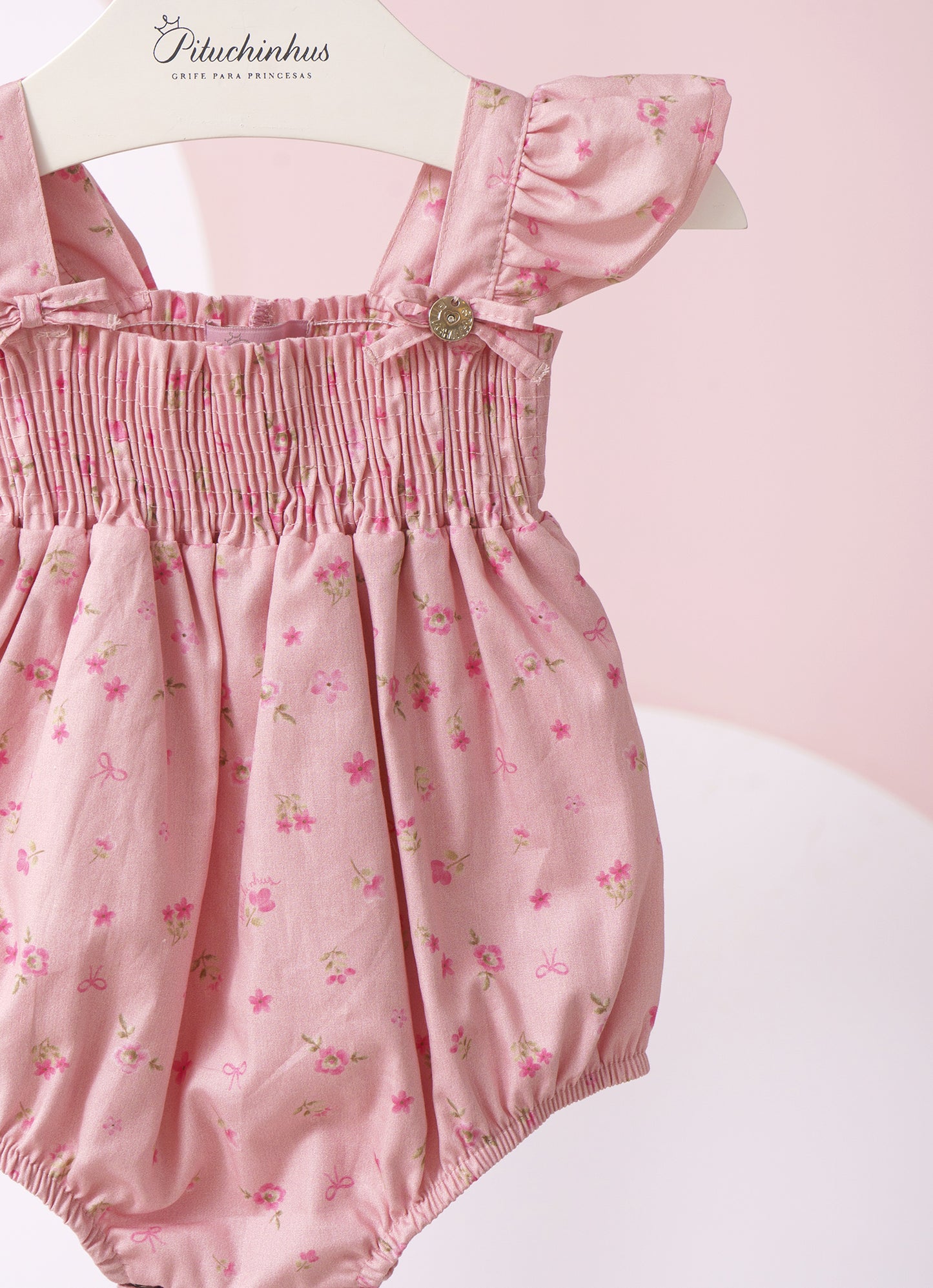 Macacão Algodão Mini Floral Lastex