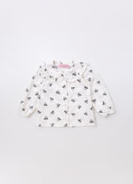 Camisa Algodão Estampada Gola Babadinho
