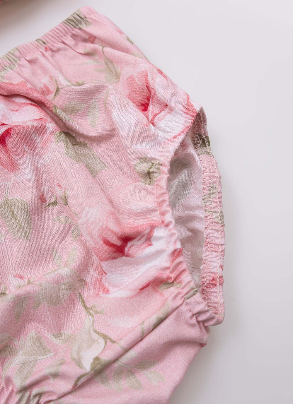 Vestido Algodao Floral Maxi Laço Puffer