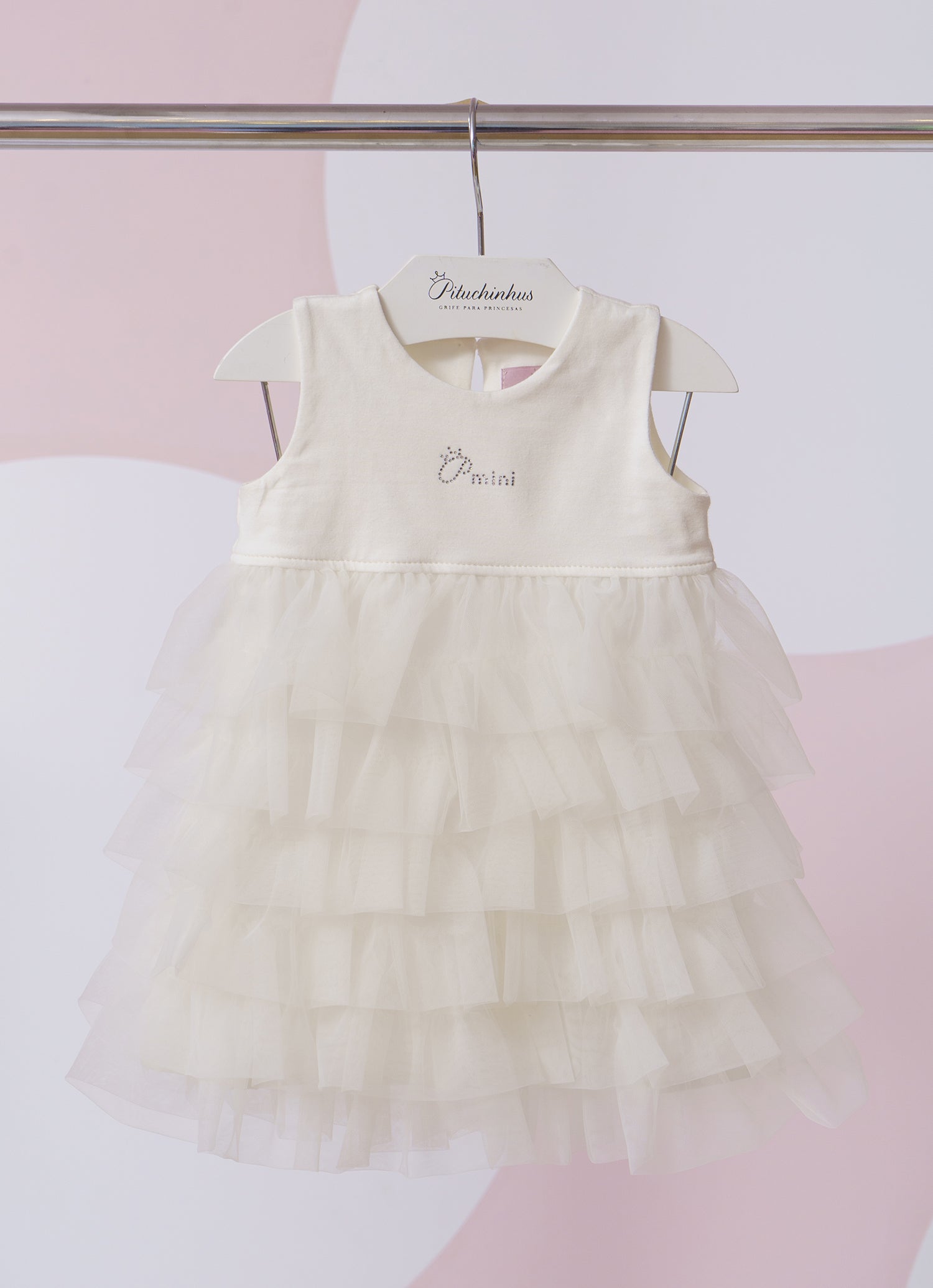 Vestido Cotton Babados Tule