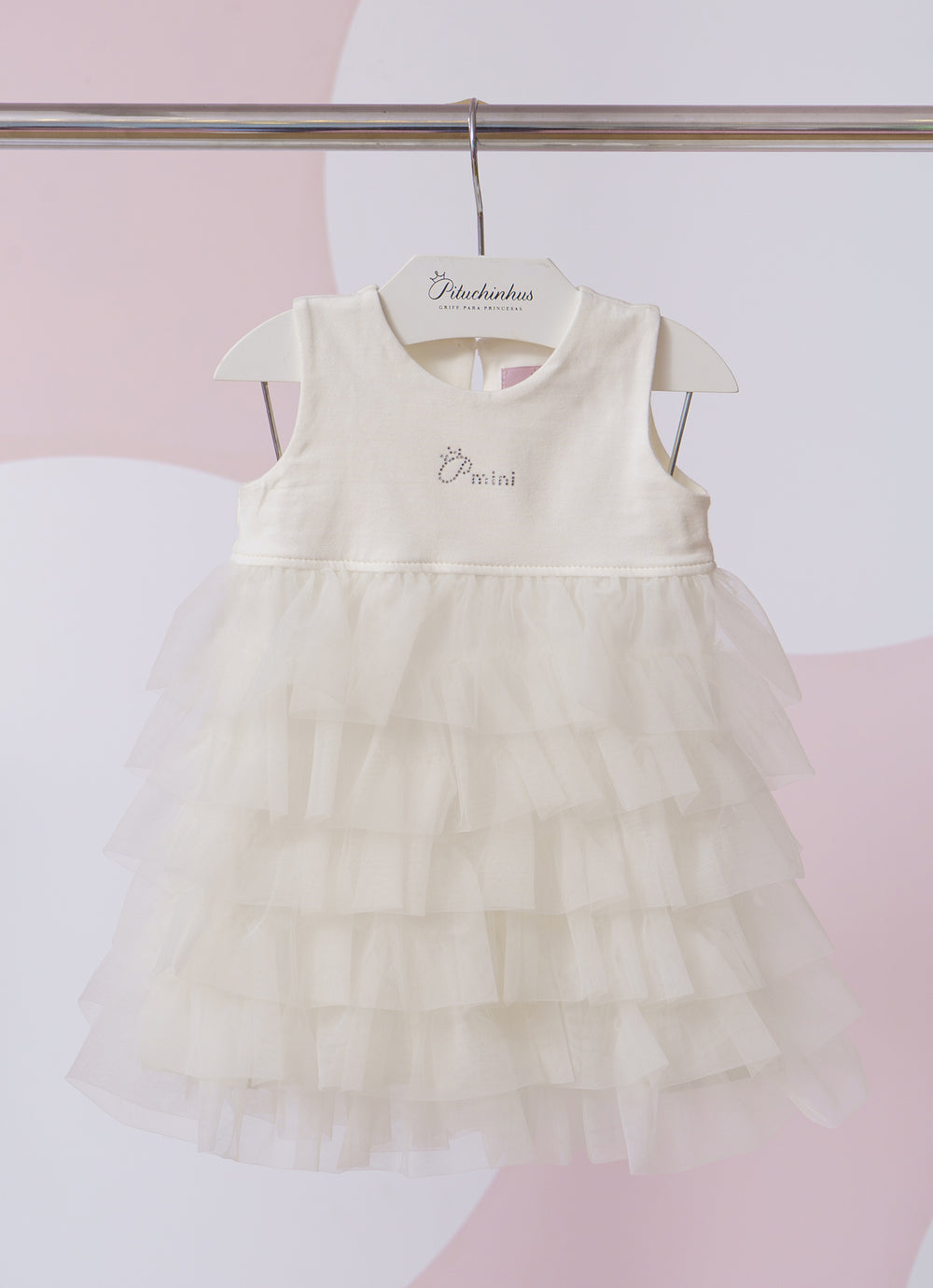 Vestido Cotton Babados Tule