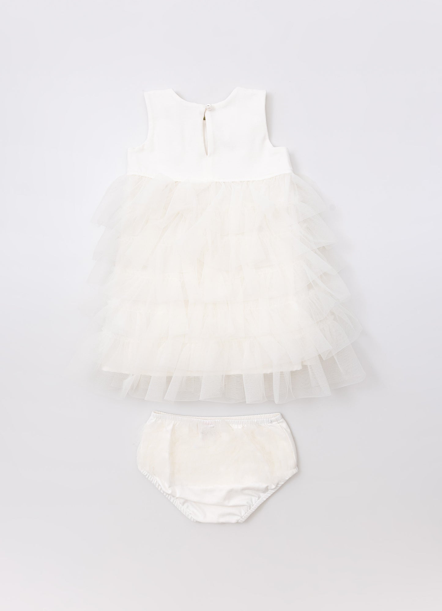 Vestido Cotton Babados Tule