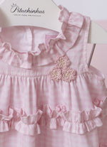 Vestido Algodão Xadrez Frufru