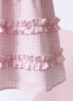 Vestido Algodão Xadrez Frufru