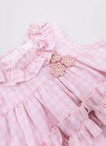 Vestido Algodão Xadrez Frufru