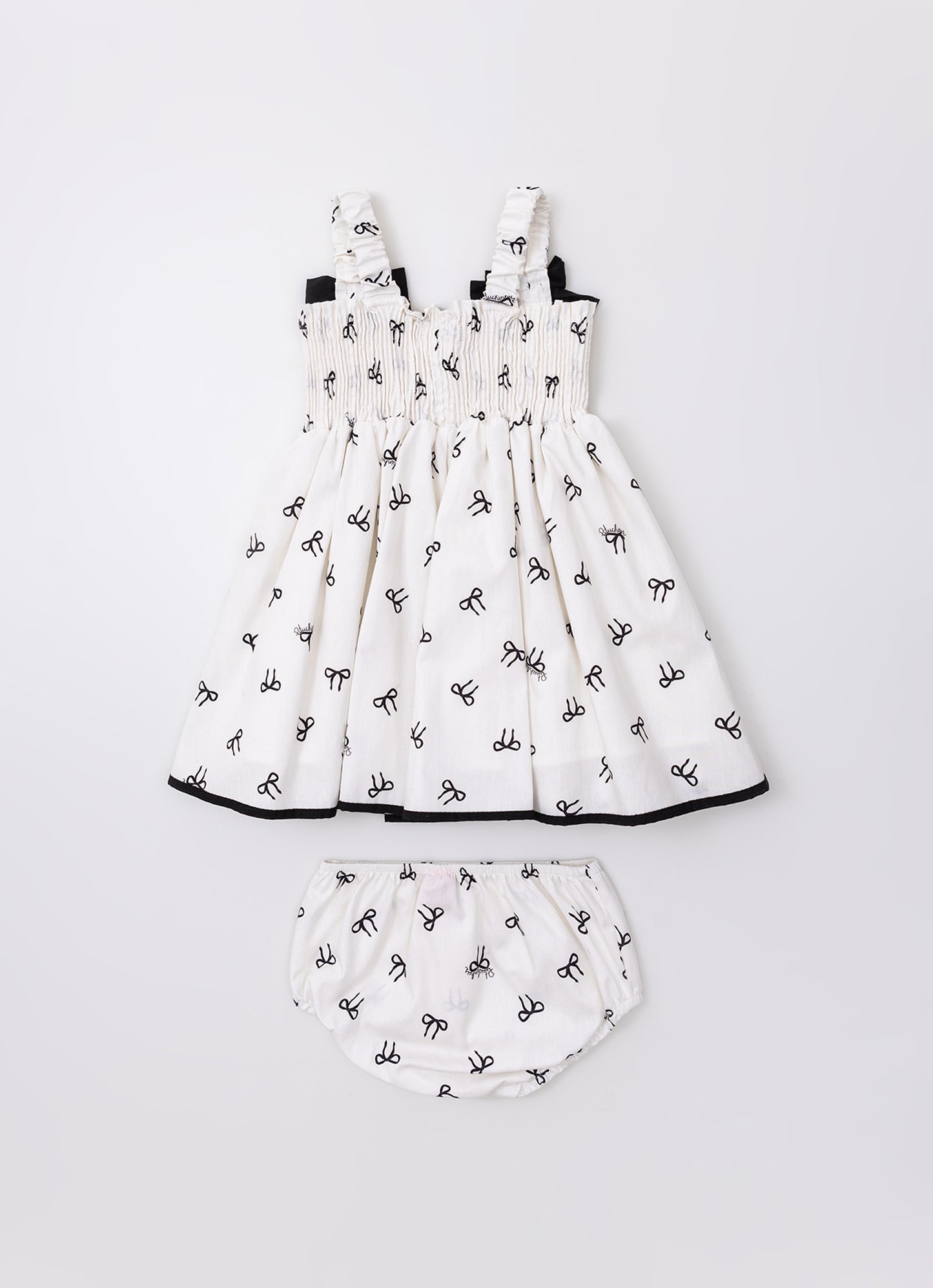 Vestido Algodão Estampa Lacinhos Lastex