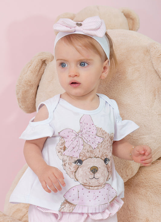 Faixa Laço Duplo Puffer Estampado Faixa Laço Duplo Puffer Estampado