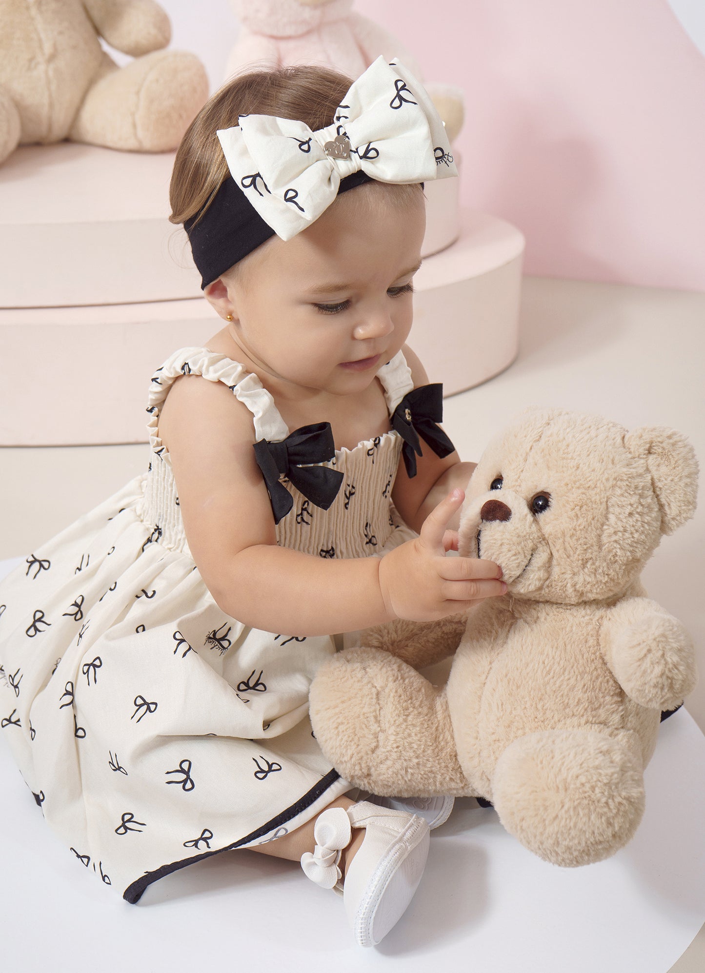 Faixa Laço Duplo Puffer Estampado