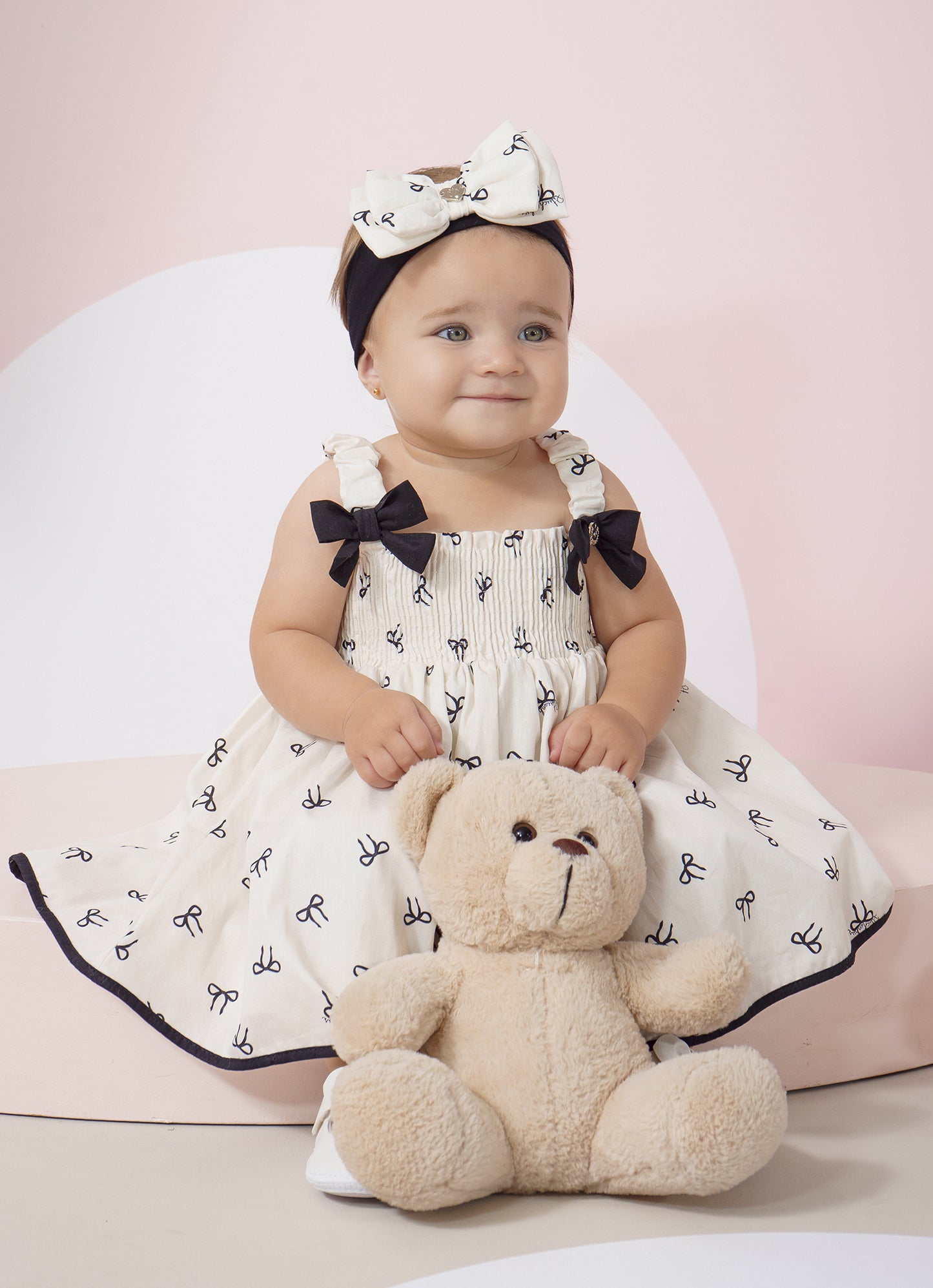 Faixa Laço Duplo Puffer Estampado
