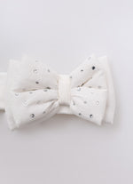 Faixa Laço Duplo Puffer Cristais
