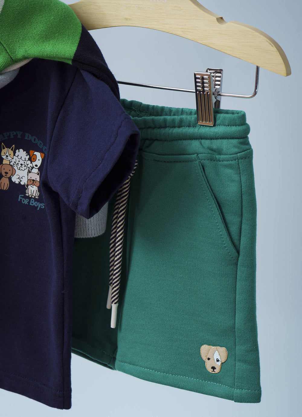 Bermuda Moletom Patche For Boys