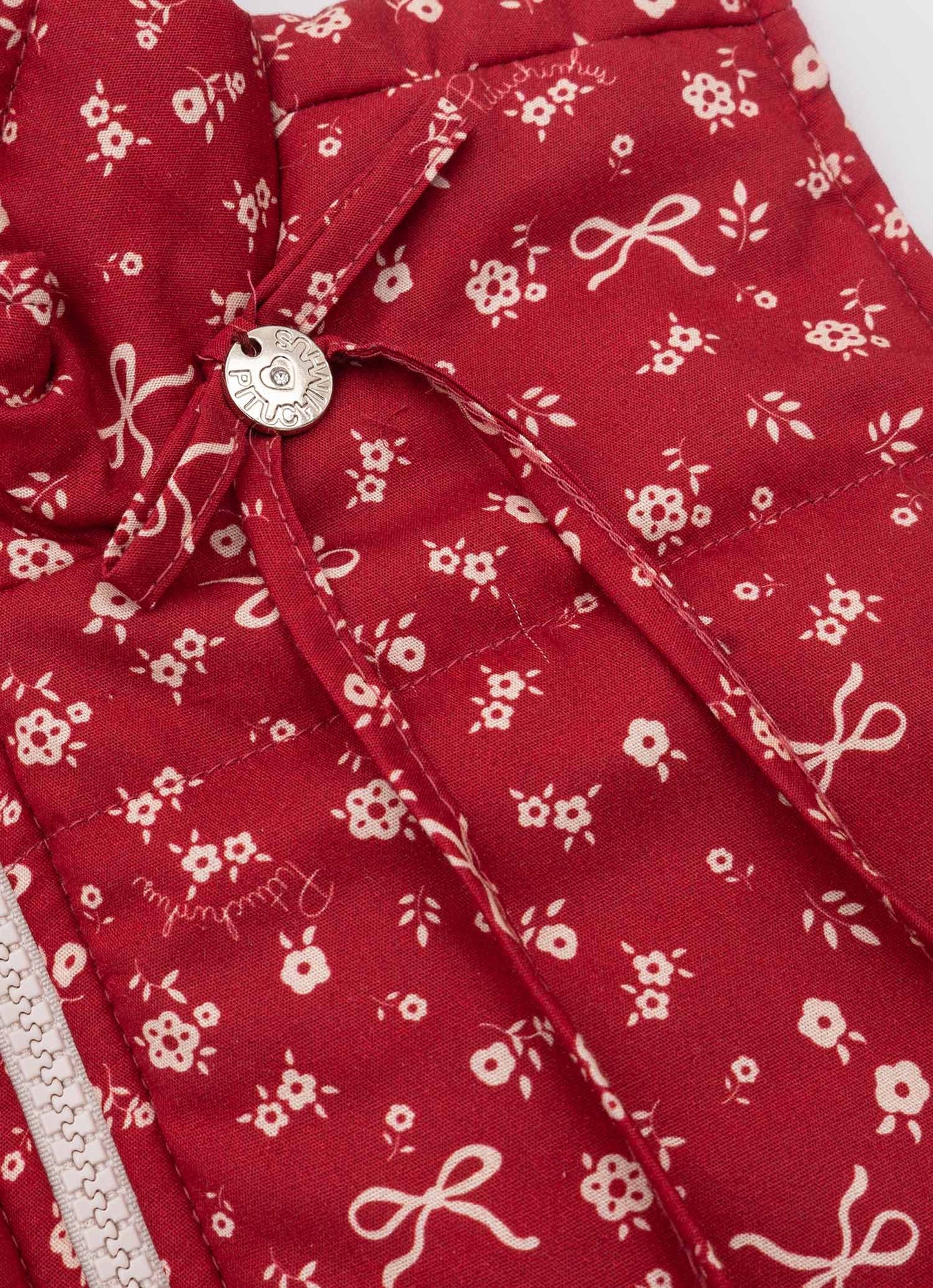 Colete Puffer Algodão Mini Flores