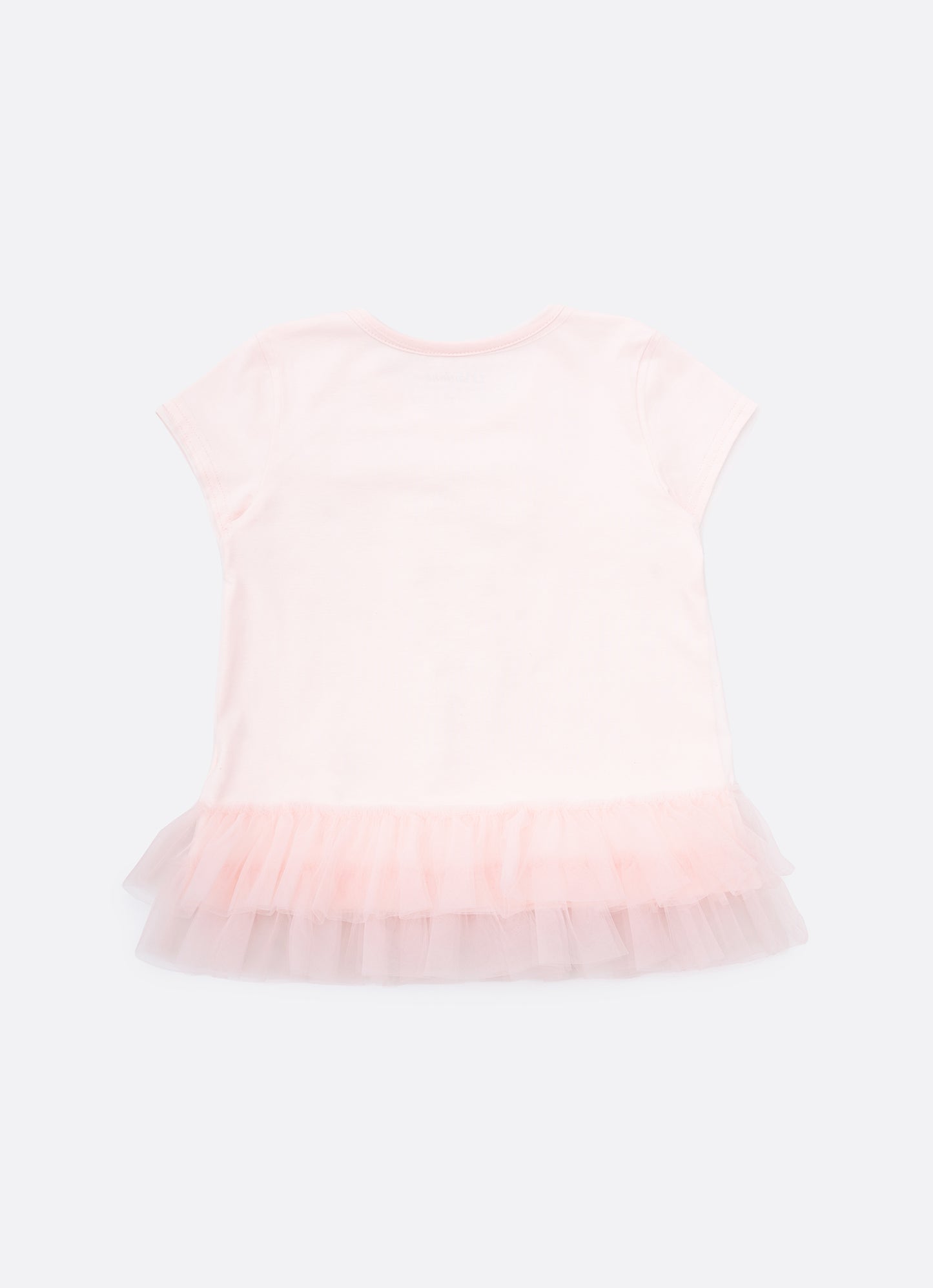 Blusa Cotton Babados Tule Maxi Laço