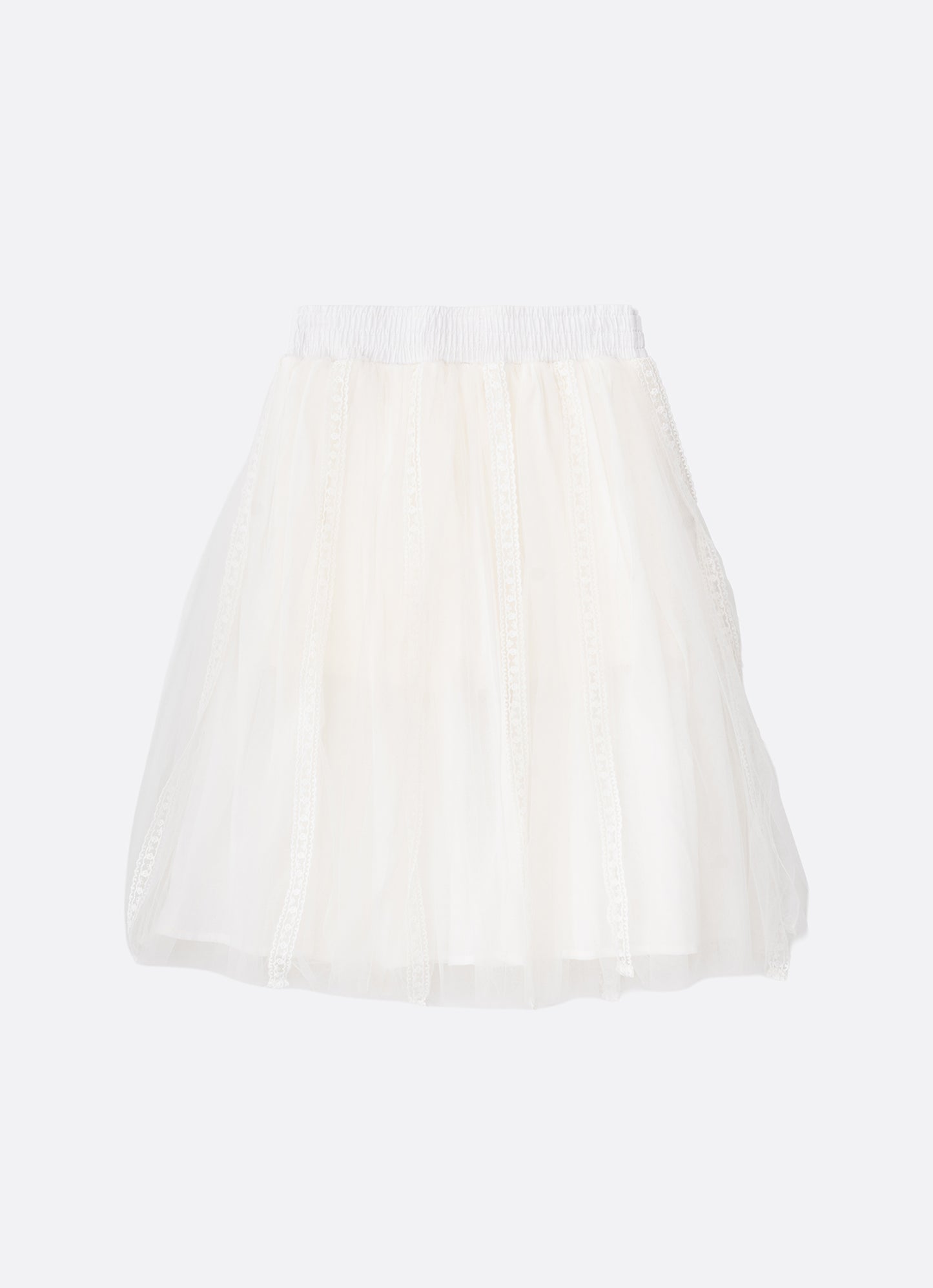 Saia Short Tule Renda Aplicada