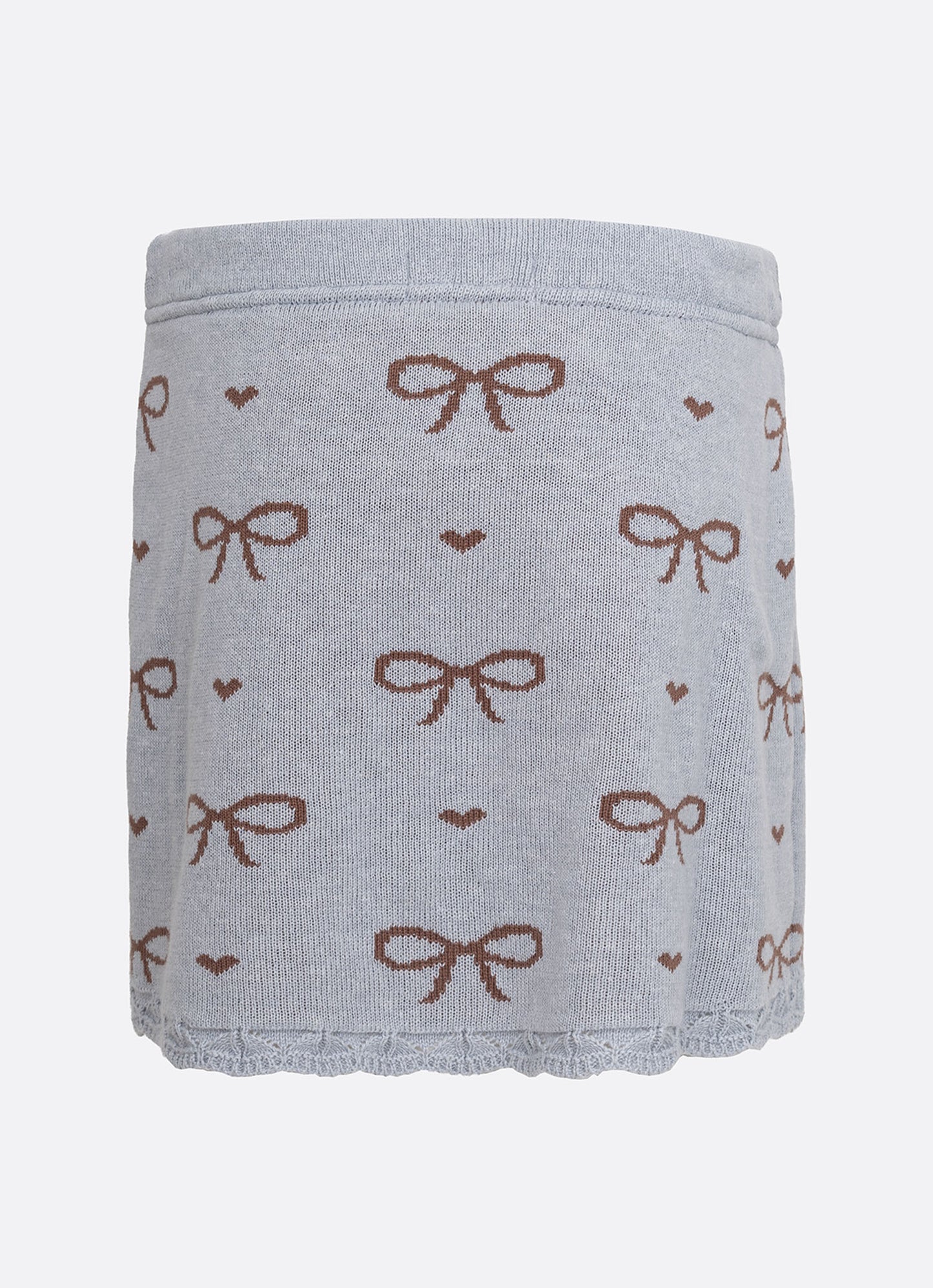 Saia Short Tricot Laços e Corações