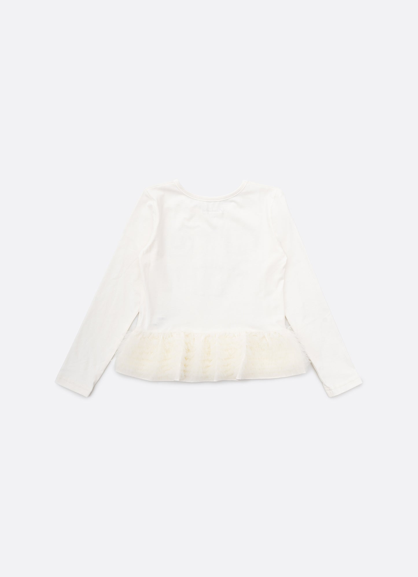 Blusa Cotton Moldura Quadros Frufru Tule Costas