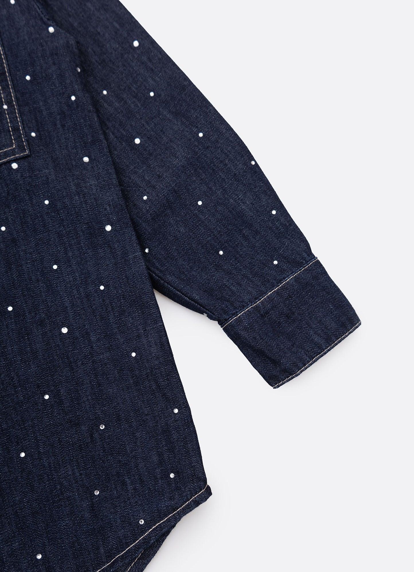 Camisa Jeans Fino Cristais