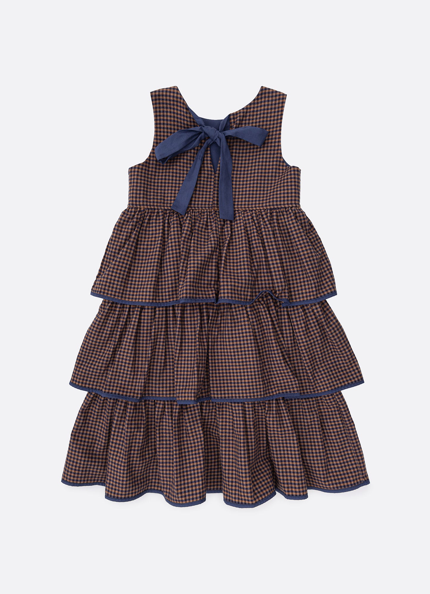 Vestido Xadrez Babados P Cristal