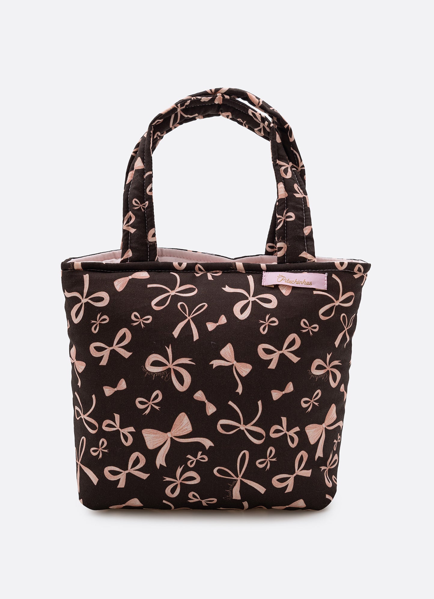 Bolsa Puffer Estampada Laço