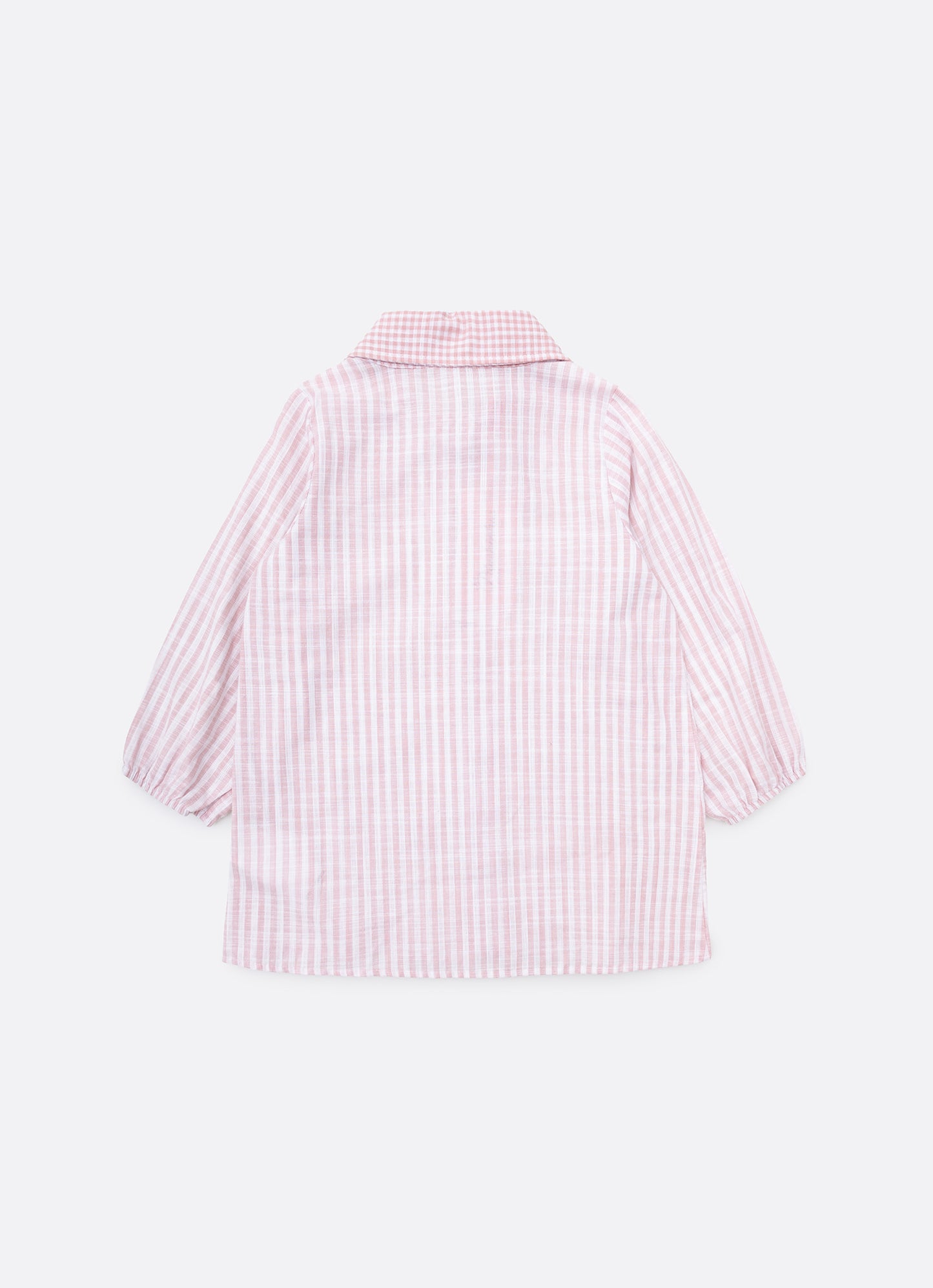 Camisa Algodão Mix Listras e Xadrez Rendas